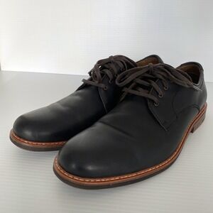 Joseph‎ Abboud Mens Black Leather Oxford Dress Shoes Size 12M Lace-Up Classic